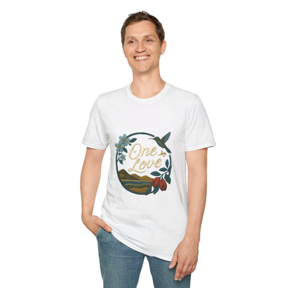 One Love Nature-Inspired T-Shirt, Unisex Tee, Stylish Apparel, Eco-Friendly Gift, Summer Fashion, Inspirational T-Shirt