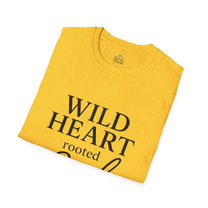 Wild Heart Unisex Softstyle T-Shirt | Inspirational Tee, Gift for Nature Lovers, Casual Wear, Birthday Gift, Boho Style