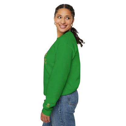 Cozy Unisex Crewneck Sweatshirt with Embroidered Leaf Design, Perfect for Fall, Thanksgiving, Casual Outings, Friends and Family Gatherings, Gifts