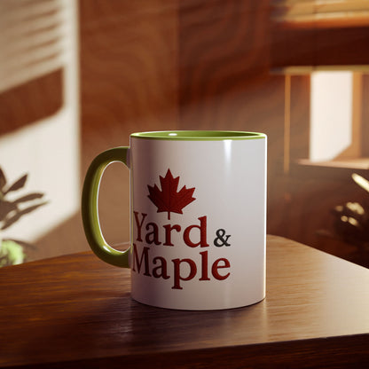 Maple Leaf Accent Mug, Cozy Coffee Cup for Fall, Unique Gift for Thanksgiving, Perfect for Canadians, Seasonal Drinkware
