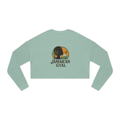 Jamaican Gyal Women's Cropped Sweatshirt | Trendy Spring Style, Perfect for Beach Days, Travel, or Casual Outfits, Gift for Friends