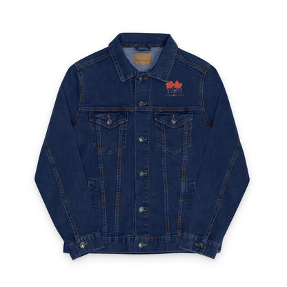 Embroidered Unisex Denim Jacket, Stylish Fall Fashion, Custom Casual Wear, Gift for Friends, Autumn Layering Essential