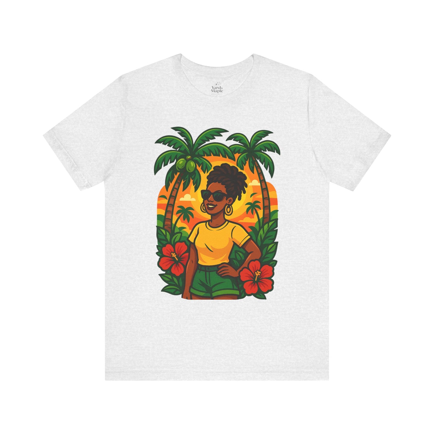 Tropical Sunset Tee - Beach Vibes, Summer Fashion, Vacation Apparel, Gift for Her, Cute Graphic Shirt