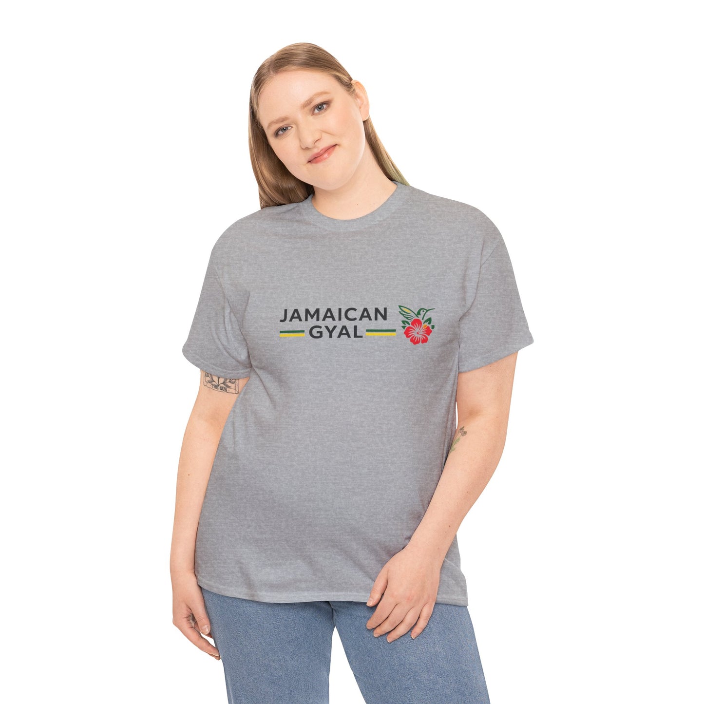 Jamaican Gyal Floral Tee - Caribbean Pride Graphic T-Shirt