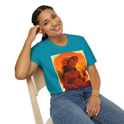 Tropical Vibes T-Shirt, Summer Graphic Tee, Vacation Outfit, Beachwear, Casual Wear, Gift for Her