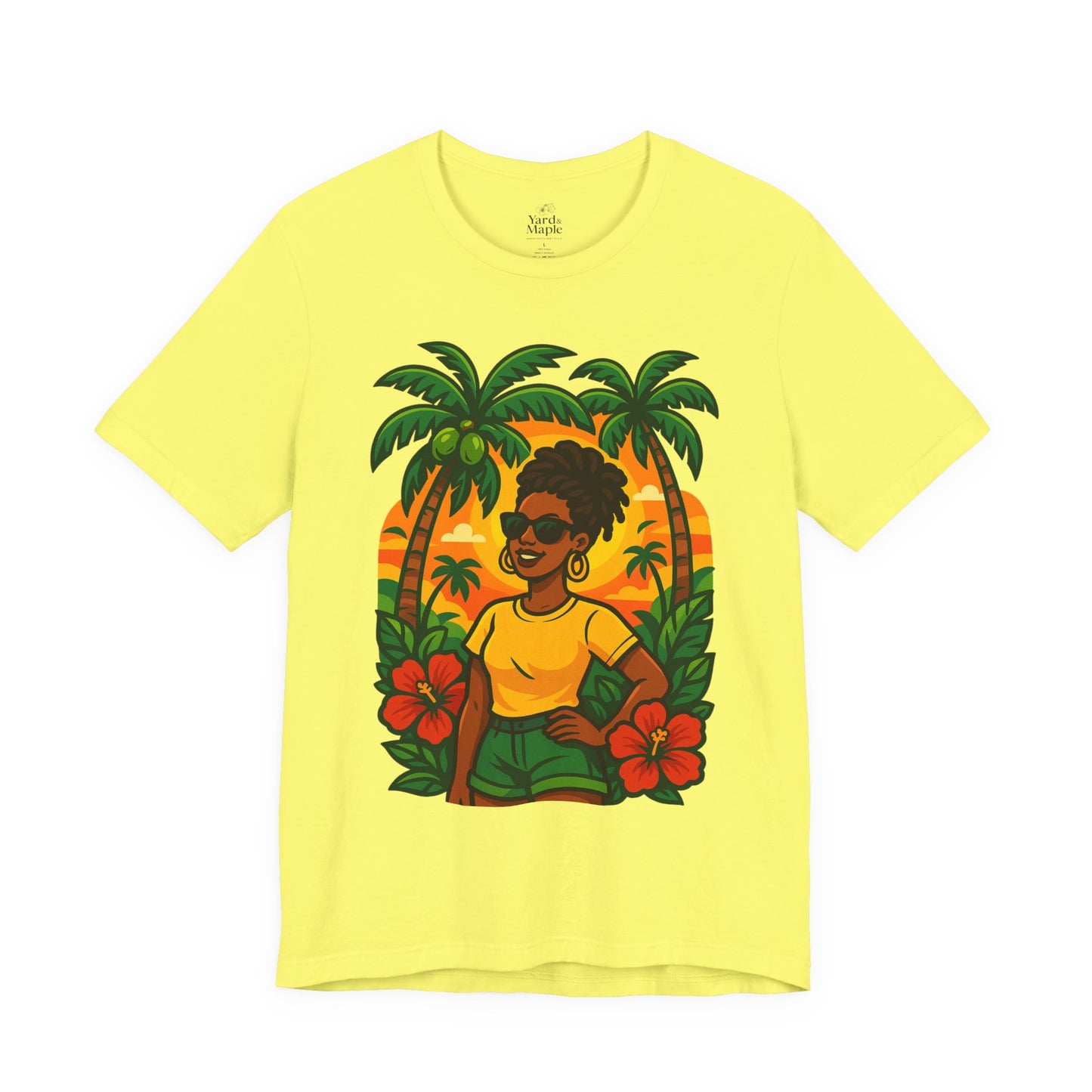 Tropical Sunset Tee - Beach Vibes, Summer Fashion, Vacation Apparel, Gift for Her, Cute Graphic Shirt