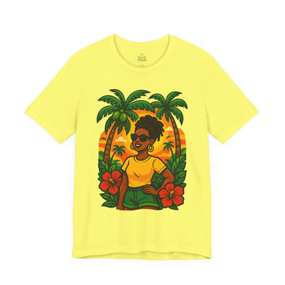 Tropical Sunset Tee - Beach Vibes, Summer Fashion, Vacation Apparel, Gift for Her, Cute Graphic Shirt