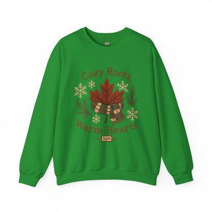 Cozy Roots Crewneck Sweatshirt: Warm Hearts Gift, Fall Fashion, Winter Apparel, Unisex Sweatshirt, Holiday Sweater