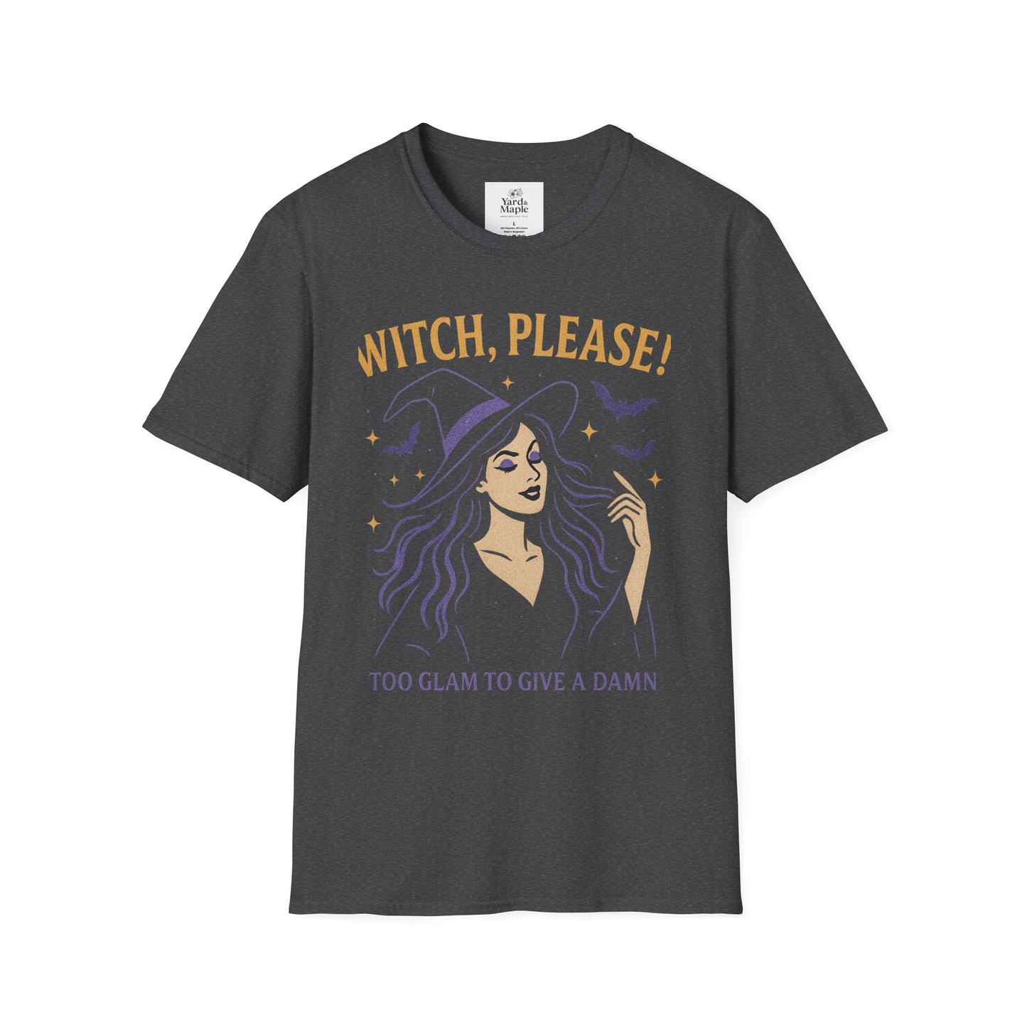 Witch Please Glam T-Shirt, Halloween Costume, Celestial T-Shirt, Gift for Her, Witchy Vibes, Boho Tee, Spooky Season Wear