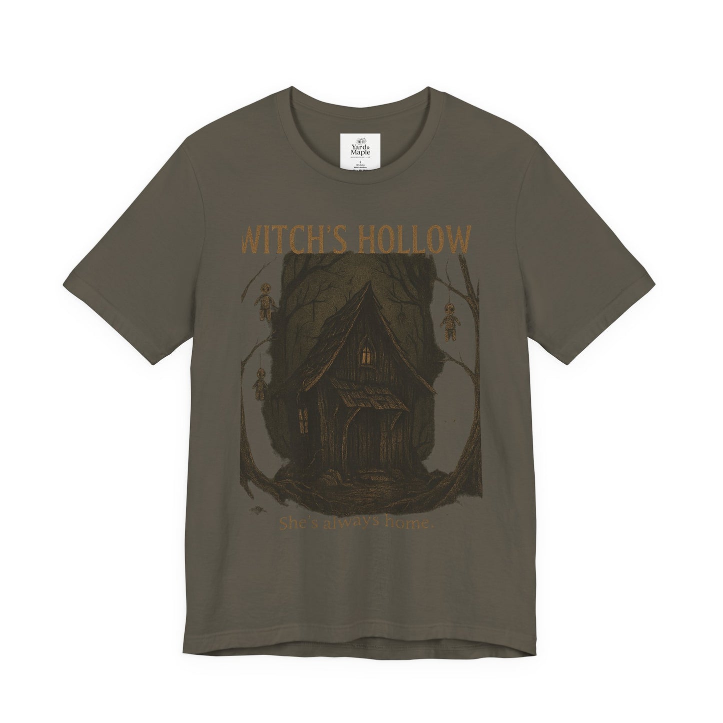 Witch's Hollow Tee, Fall Fashion, Halloween Apparel, Spooky Shirt, Gift for Witches, Unisex Graphic Tee, Cozy Autumn Wear