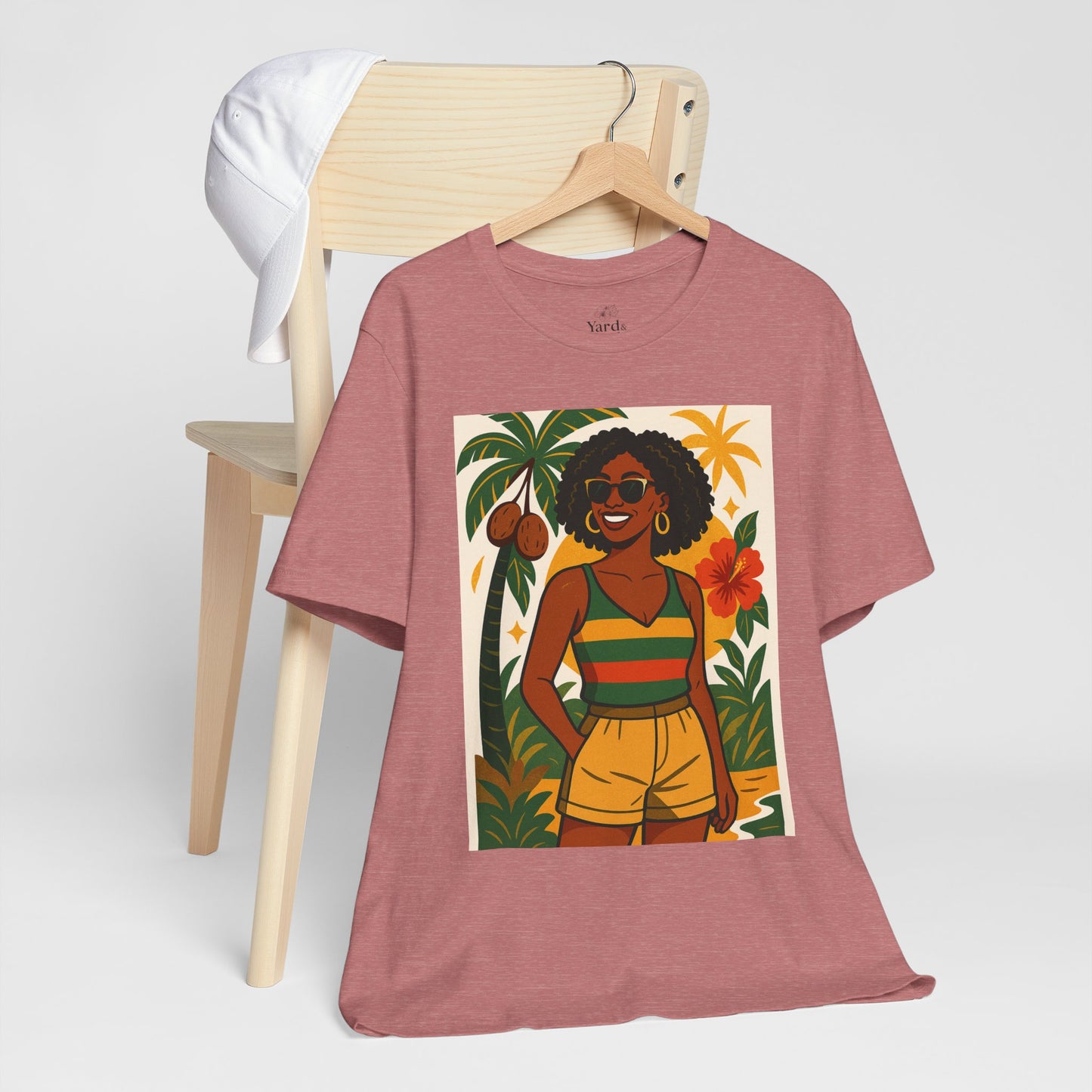 Tropical Graphic Tee for Summer Vibes, Beach Wear, Vacation Style, Graphic T-Shirt for Women, Summer Gift, Casual Outfit