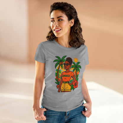 Tropical Vibes Tee, Jamaica Graphic Shirt, Summer Fashion, Vacation Wear, Beach Outfit, Gift for Her