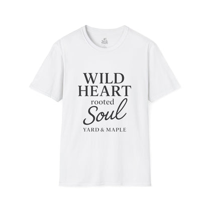 Wild Heart Unisex Softstyle T-Shirt | Inspirational Tee, Gift for Nature Lovers, Casual Wear, Birthday Gift, Boho Style