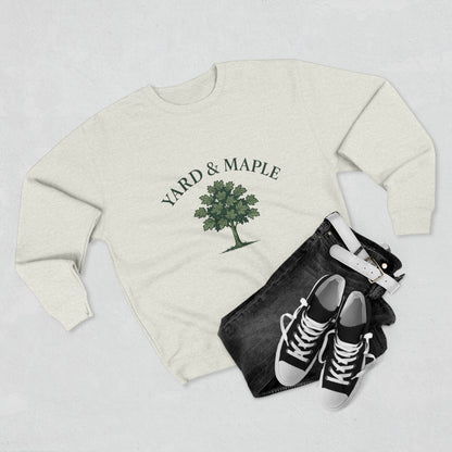 Cozy Unisex Crewneck Sweatshirt with Yard & Maple Design, Gift for Nature Lovers, Fall Fashion, Eco-Friendly Apparel, Casual Wear
