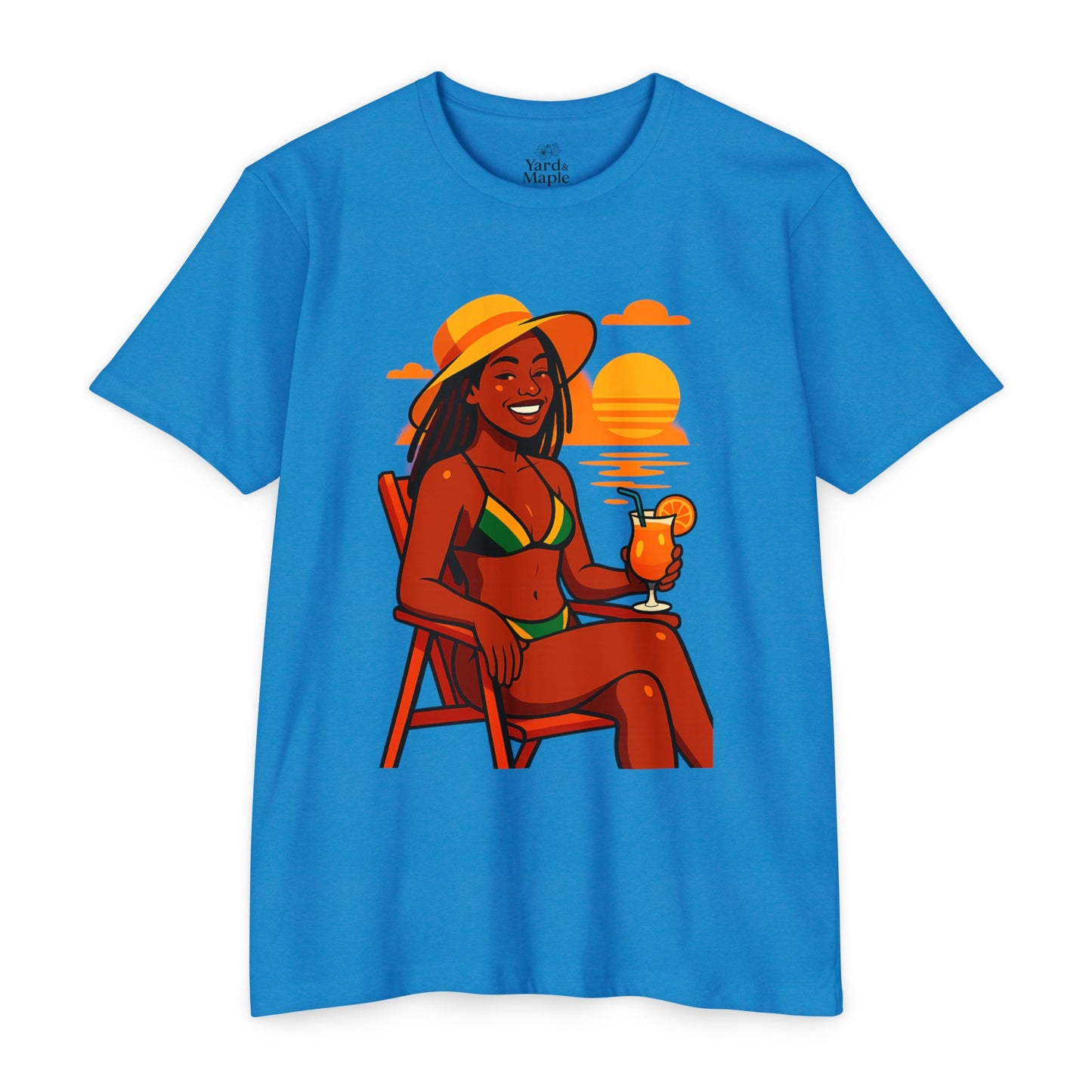 Summer Vibes T-Shirt, Beachwear, Vacation Tee, Casual Shirt, Gift for Her, Tropical Graphic T-shirt