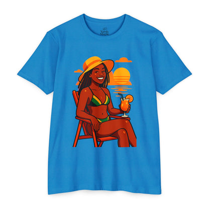 Summer Vibes T-Shirt, Beachwear, Vacation Tee, Casual Shirt, Gift for Her, Tropical Graphic T-shirt