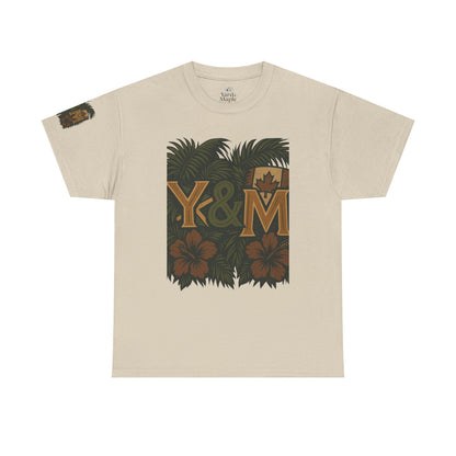 Tropical Vibes Unisex Heavy Cotton Tee, Casual Wear, Perfect for Summer, Beach Days, Gift for Him/Her