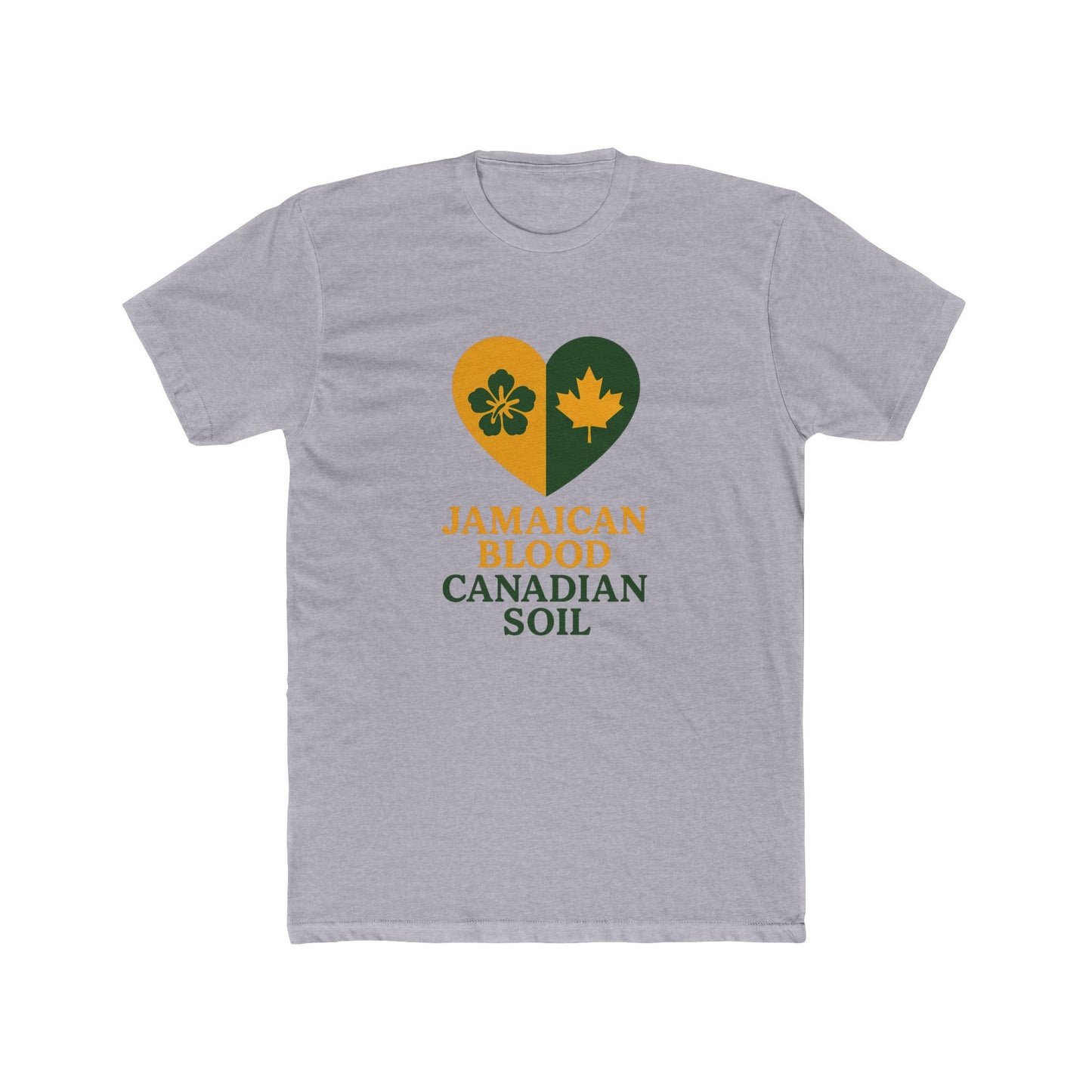 Jamaican-Canadian Pride Tee, Unisex Cotton Crew Shirt, Cultural Heritage Apparel, Gift for Canadians, Travel and Lifestyle Wear