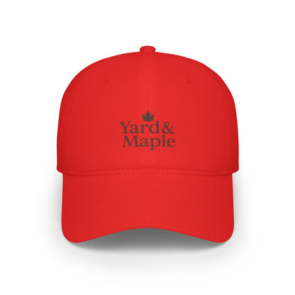 Trendy Low Profile Baseball Cap, Casual Hat, Outdoor Cap, Gift for Him/Her, Summer Accessory, Yard & Maple Design