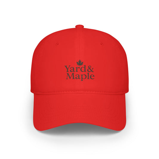 Trendy Low Profile Baseball Cap, Casual Hat, Outdoor Cap, Gift for Him/Her, Summer Accessory, Yard & Maple Design
