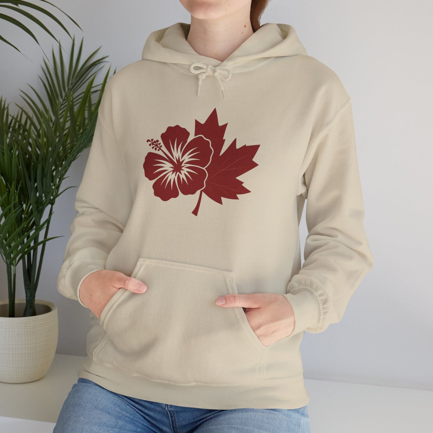 Maple & Hibiscus Hoodie — Yard & Maple Logo Cozy Pullover