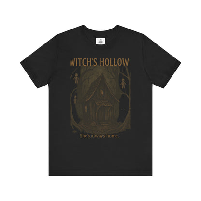 Witch's Hollow Tee, Fall Fashion, Halloween Apparel, Spooky Shirt, Gift for Witches, Unisex Graphic Tee, Cozy Autumn Wear