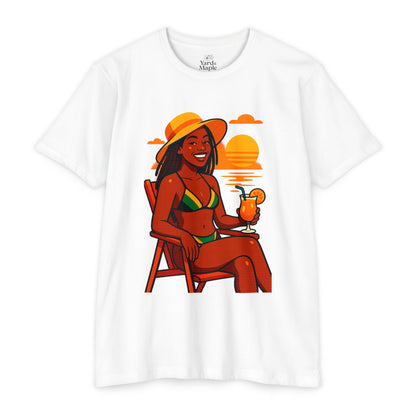 Summer Vibes T-Shirt, Beachwear, Vacation Tee, Casual Shirt, Gift for Her, Tropical Graphic T-shirt