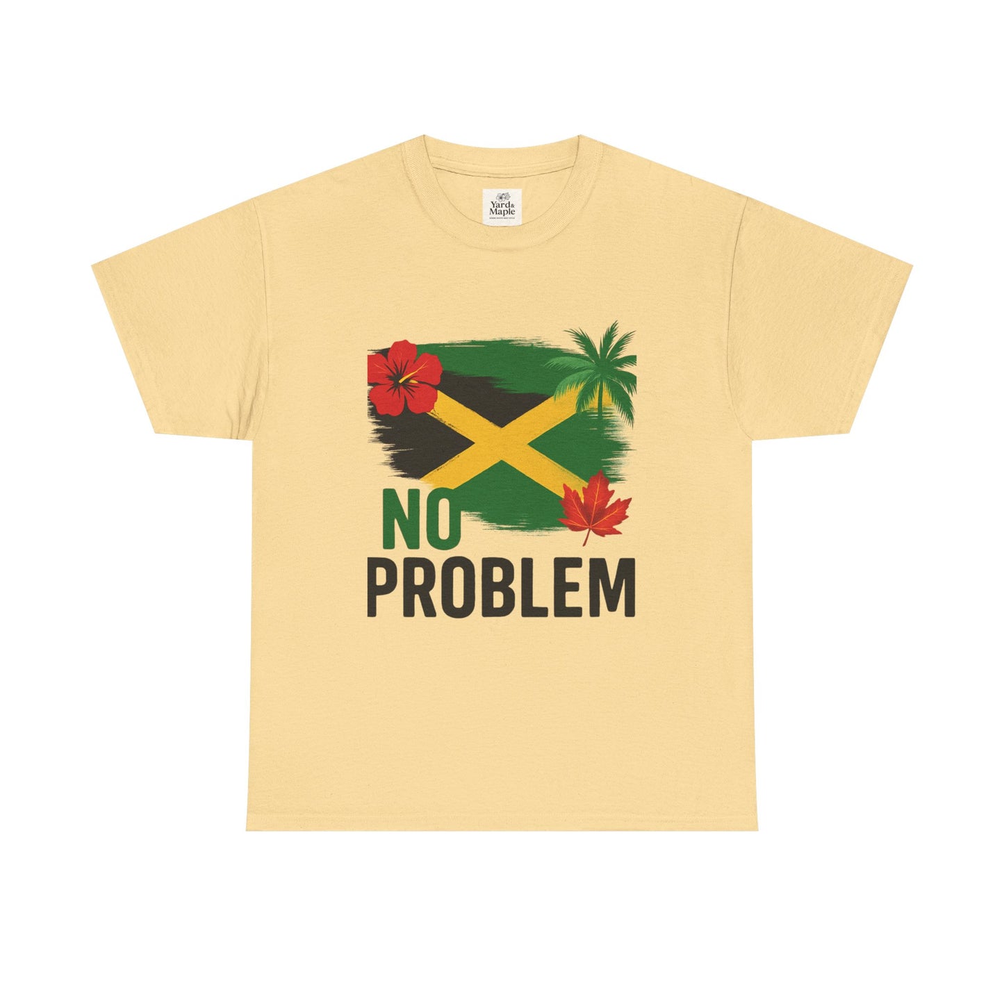Jamaican Vibes Tee, Unisex Heavy Cotton T-Shirt with Tropical Design, Perfect for Summer and Festivals, Casual Wear, Gift Idea