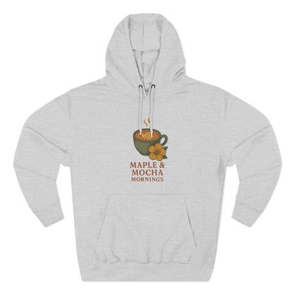 Cozy Maple & Mocha Fleece Hoodie, Perfect for Mornings, Autumn Fashion, Casualwear, Gift for Coffee Lovers