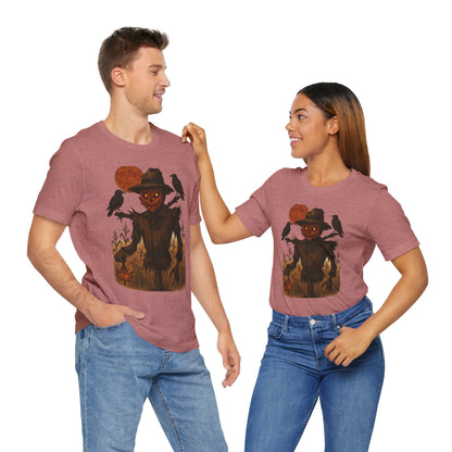 Spooky Scarecrow Graphic Tee | Unisex Halloween Shirt, Fall Fashion, Halloween Costume Tee, Scary Tee, Gift for Horror Lovers