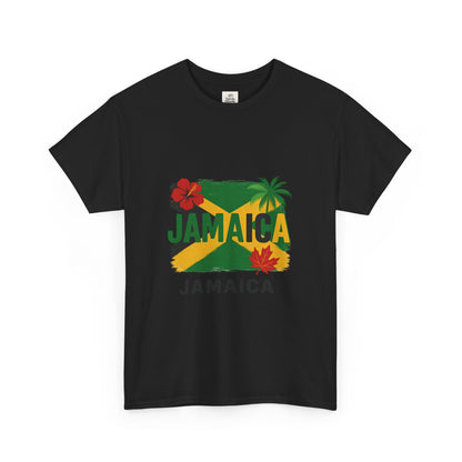 Jamaica Unisex Heavy Cotton Tee – Vibrant Tropical Style, Beachwear, Travel Souvenir, Summer Party, Gift for Wanderlust