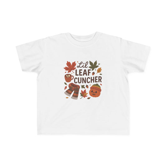 Autumn Toddler Tee, Lil Leaf Cuncher Shirt, Kids Fall Apparel, Cute Fall T-Shirt, Baby Shower Gift, Thanksgiving Outfit