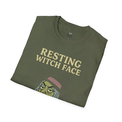 Resting Witch Face Unisex T-Shirt, Halloween Tee, Funny Witch Shirt, Gift for Her, Cute Casual Top, Spooky Season Apparel