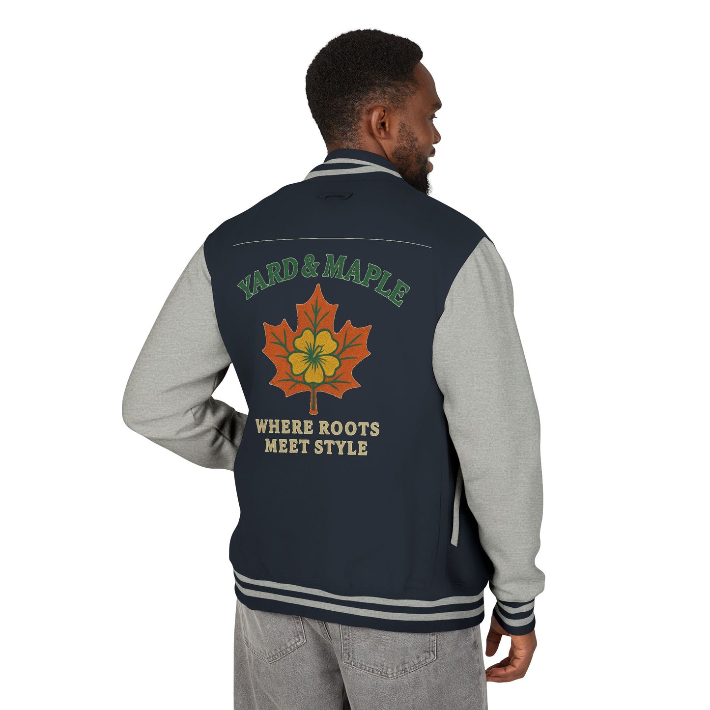 Unisex Heavyweight Letterman Jacket with Oak Leaf Design, Stylish Sports Jacket, Gift for College Students, Casual Attire, Fall [...]