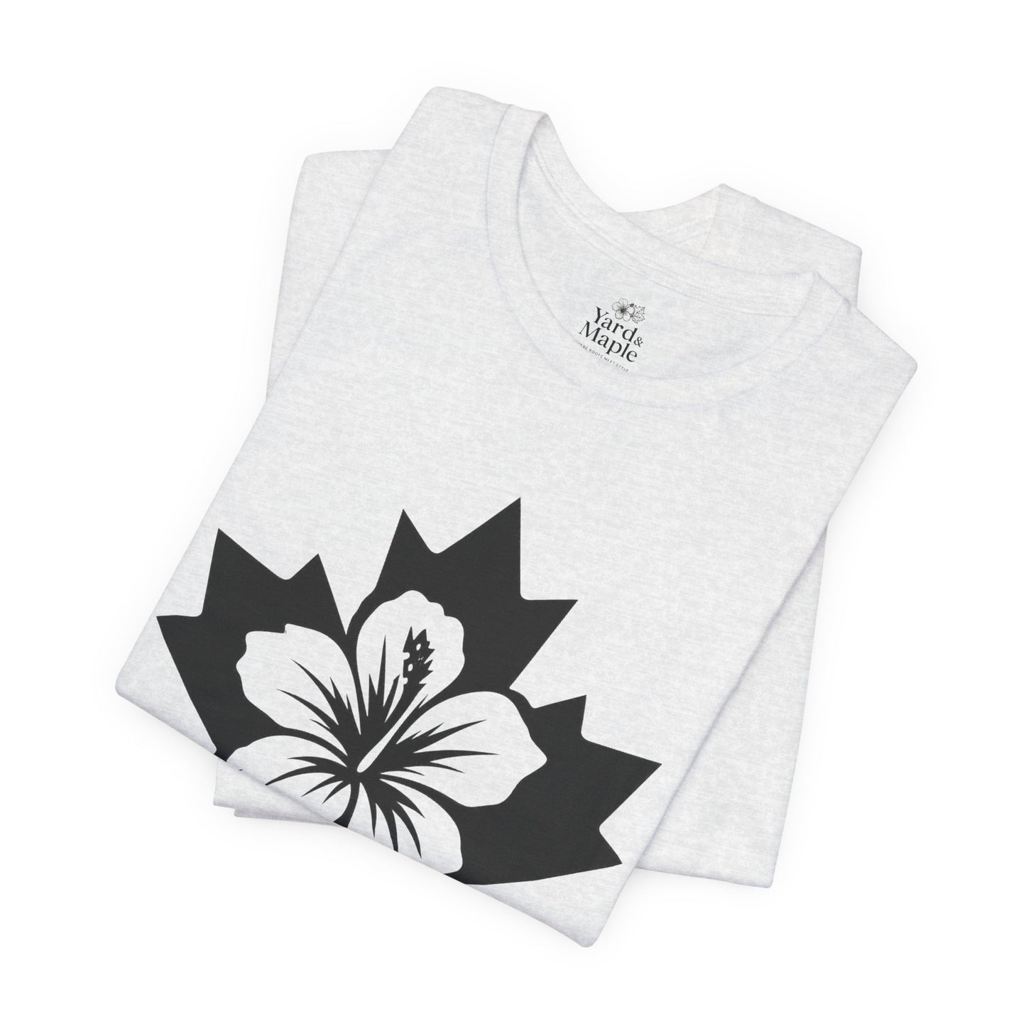 Maple Leaf Hibiscus Tee – Canadian Tropical Floral T-Shirt