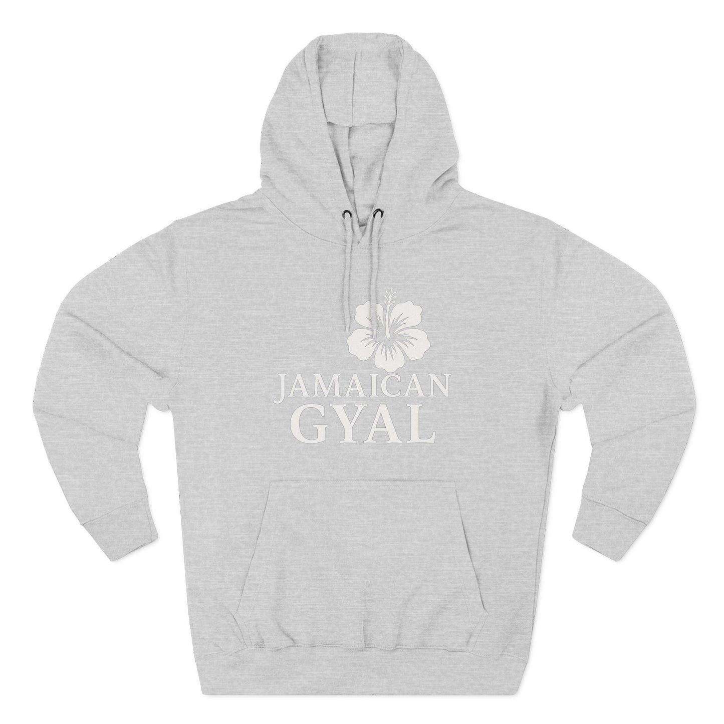Jamaican Gyal Hoodie — Tropical Hibiscus Graphic Fleece Pullover