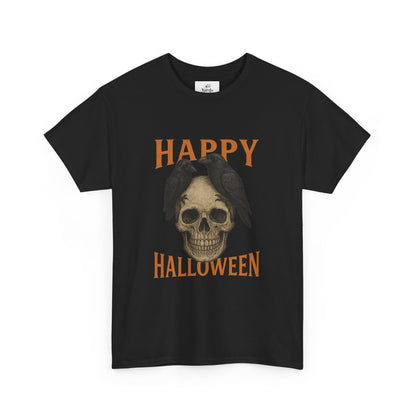 Halloween Skull Unisex Cotton Tee, Spooky T-Shirt, October Fashion, Costume Party Wear, Fall Celebration Shirt