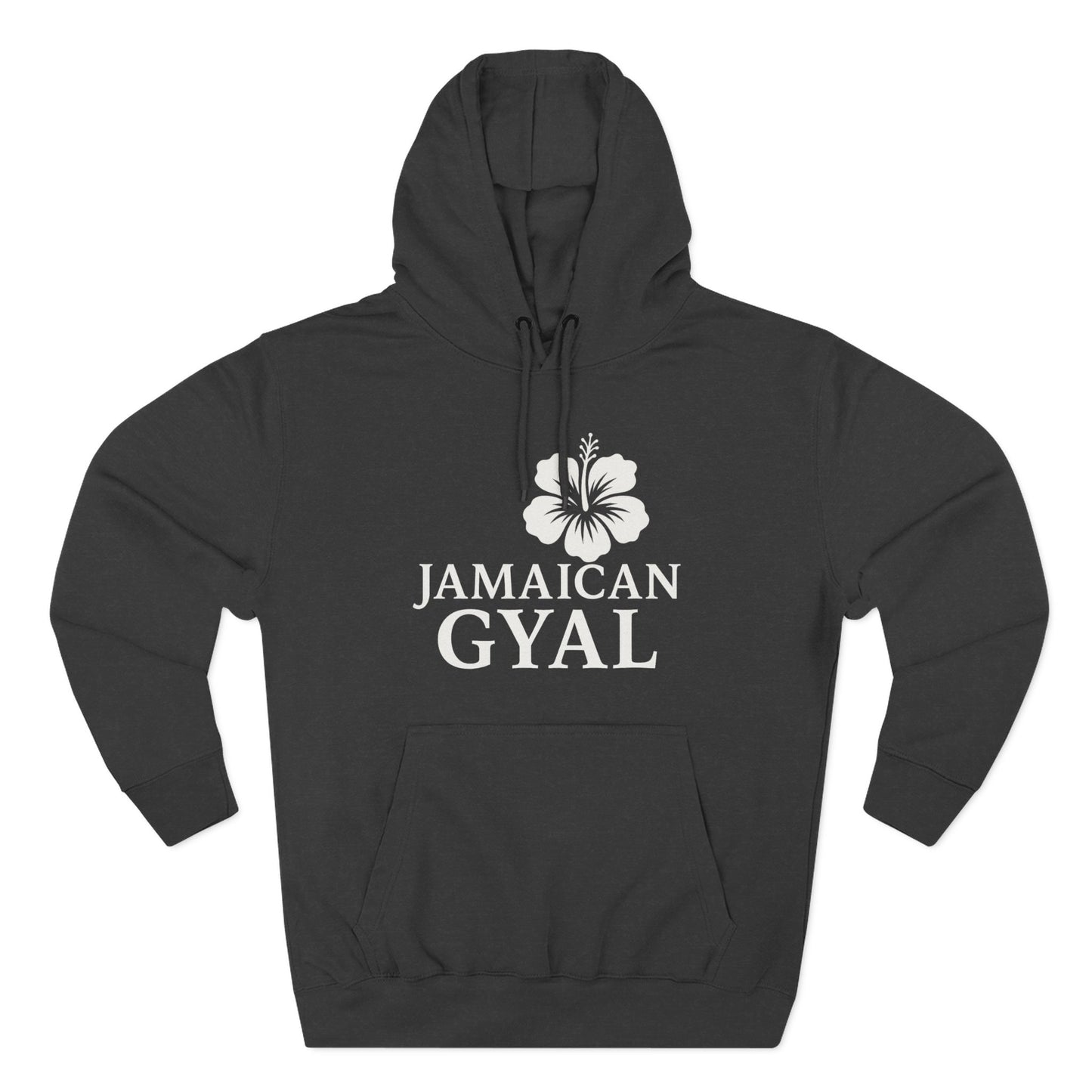 Jamaican Gyal Hoodie — Tropical Hibiscus Graphic Fleece Pullover