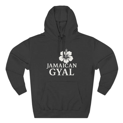 Jamaican Gyal Hoodie — Tropical Hibiscus Graphic Fleece Pullover