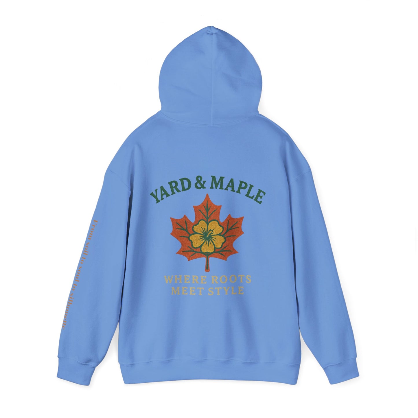 Maple Leaf & Hibiscus Hoodie, Cozy Fall Sweatshirt, Unisex Pullover for Nature Lovers, Perfect Gift for Thanksgiving, Unique Casual Wear