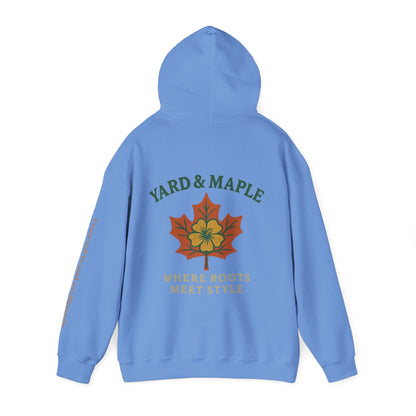 Maple Leaf & Hibiscus Hoodie, Cozy Fall Sweatshirt, Unisex Pullover for Nature Lovers, Perfect Gift for Thanksgiving, Unique Casual Wear