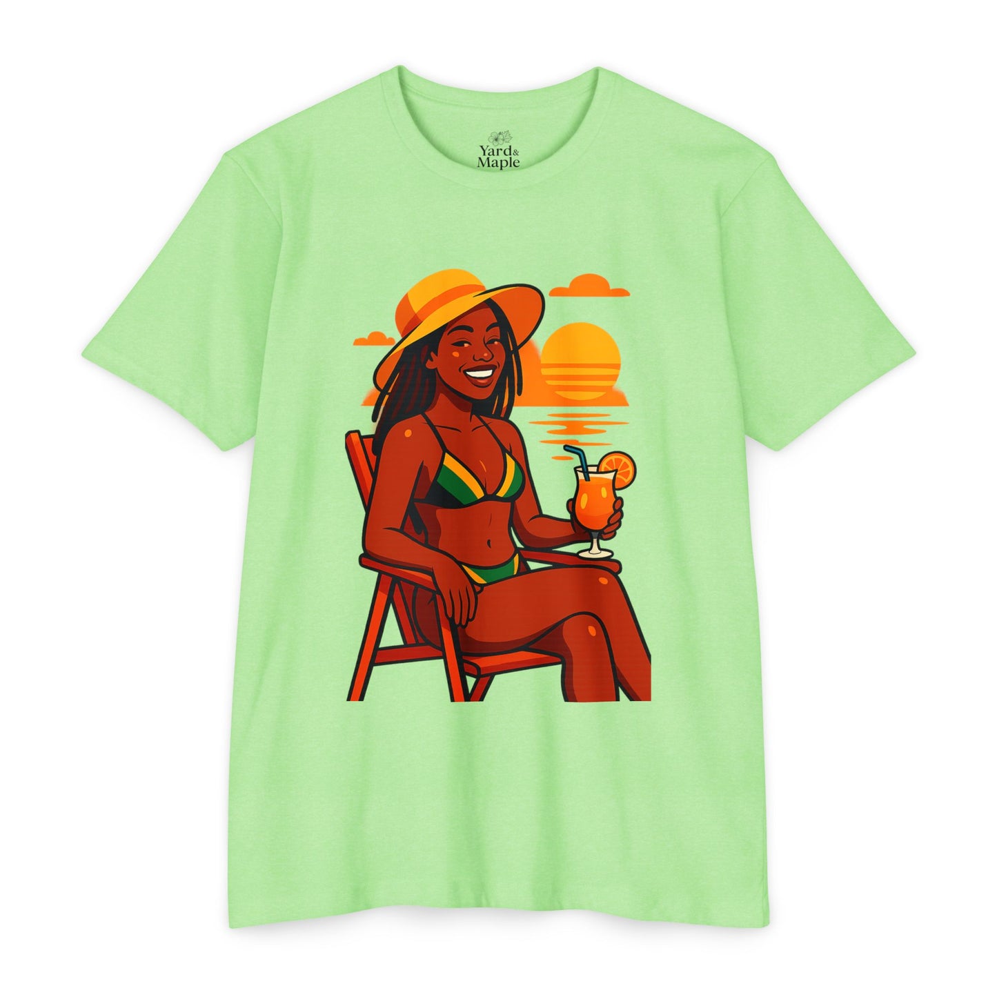 Summer Vibes T-Shirt, Beachwear, Vacation Tee, Casual Shirt, Gift for Her, Tropical Graphic T-shirt