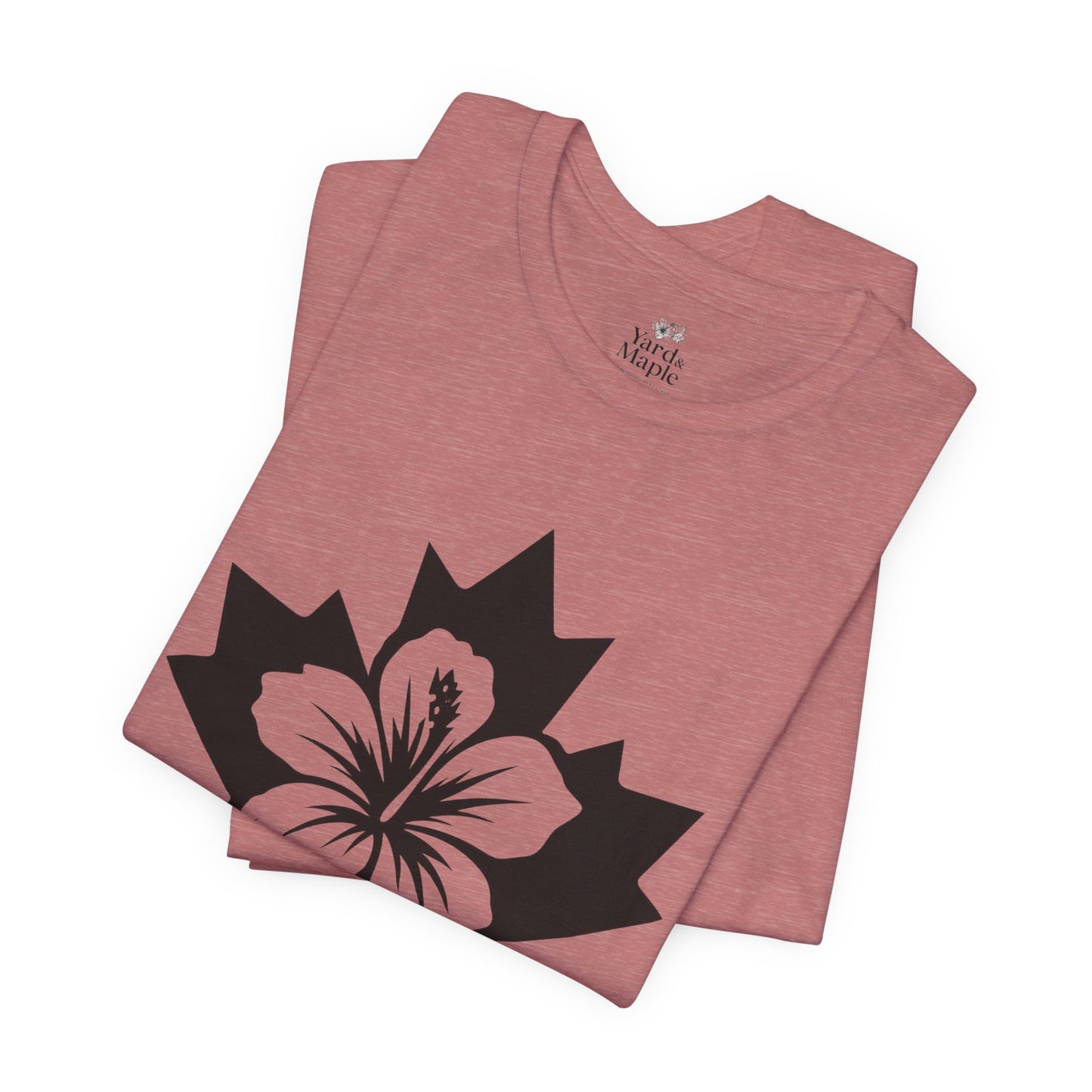Maple Leaf Hibiscus Tee – Canadian Tropical Floral T-Shirt