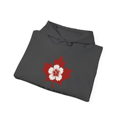Maple Leaf Floral Hoodie — Canadian Maple Graphic Sweatshirt