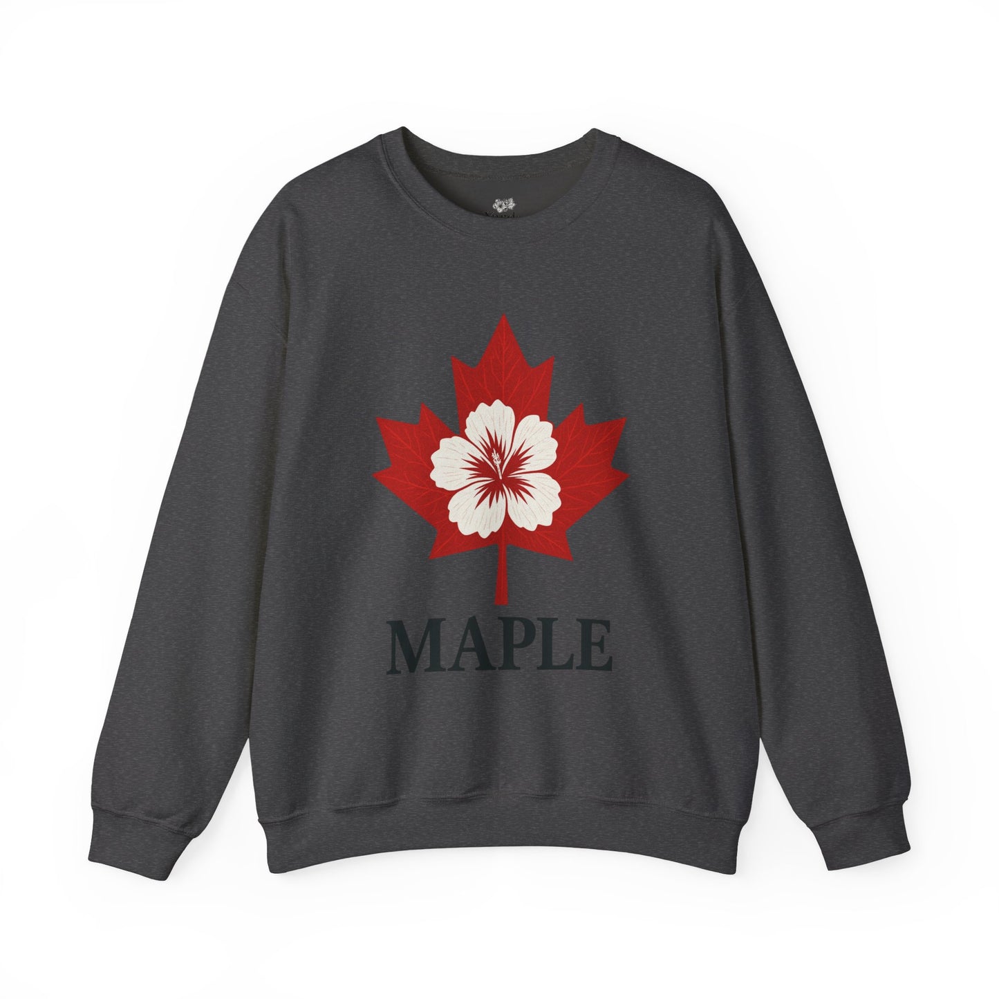 Maple Leaf Crewneck Sweatshirt — Canadian Floral Maple Design
