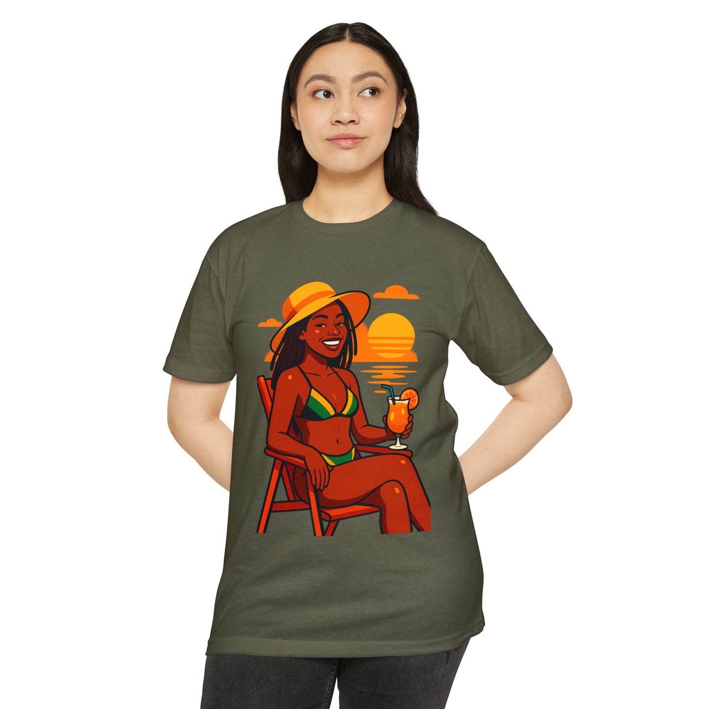 Summer Vibes T-Shirt, Beachwear, Vacation Tee, Casual Shirt, Gift for Her, Tropical Graphic T-shirt