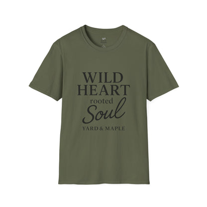 Wild Heart Unisex Softstyle T-Shirt | Inspirational Tee, Gift for Nature Lovers, Casual Wear, Birthday Gift, Boho Style