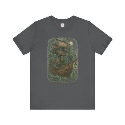 Haunted Ship Short Sleeve Tee - Spooky Halloween T-Shirt, Ghosts in the Yard Design, Unisex Shirt, Perfect for Trick or Treat, Ghost [...]