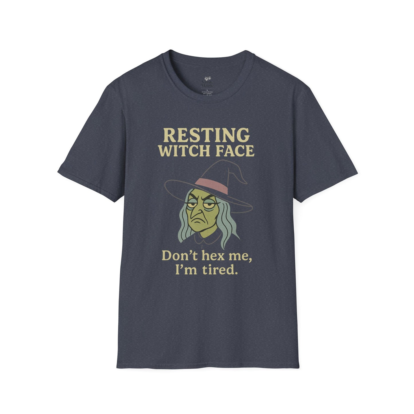 Resting Witch Face Unisex T-Shirt, Halloween Tee, Funny Witch Shirt, Gift for Her, Cute Casual Top, Spooky Season Apparel