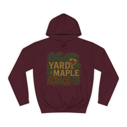 Cozy Unisex College Hoodie - Yard & Maple, Casual Wear, Student Gift, Outdoor Activity Sweater, Fall Fashion
